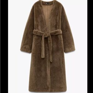 Zara Tan Teddy Jacket